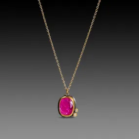 Vibrant Ruby Necklace with Diamonds,Jewelry Delicate & Elegant