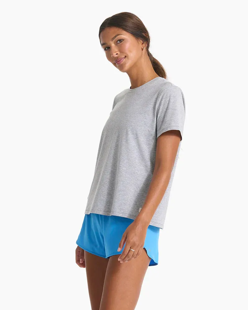 W Feather Tee,Daily Versatile