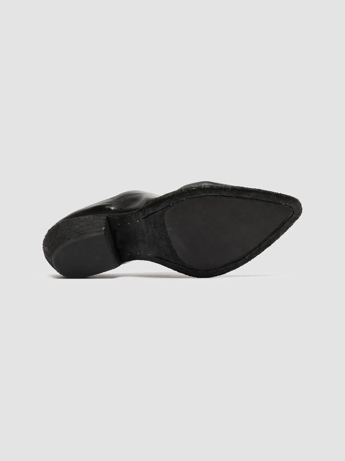 WANDA DD 101 - Black Leather Mule Sandals,Women