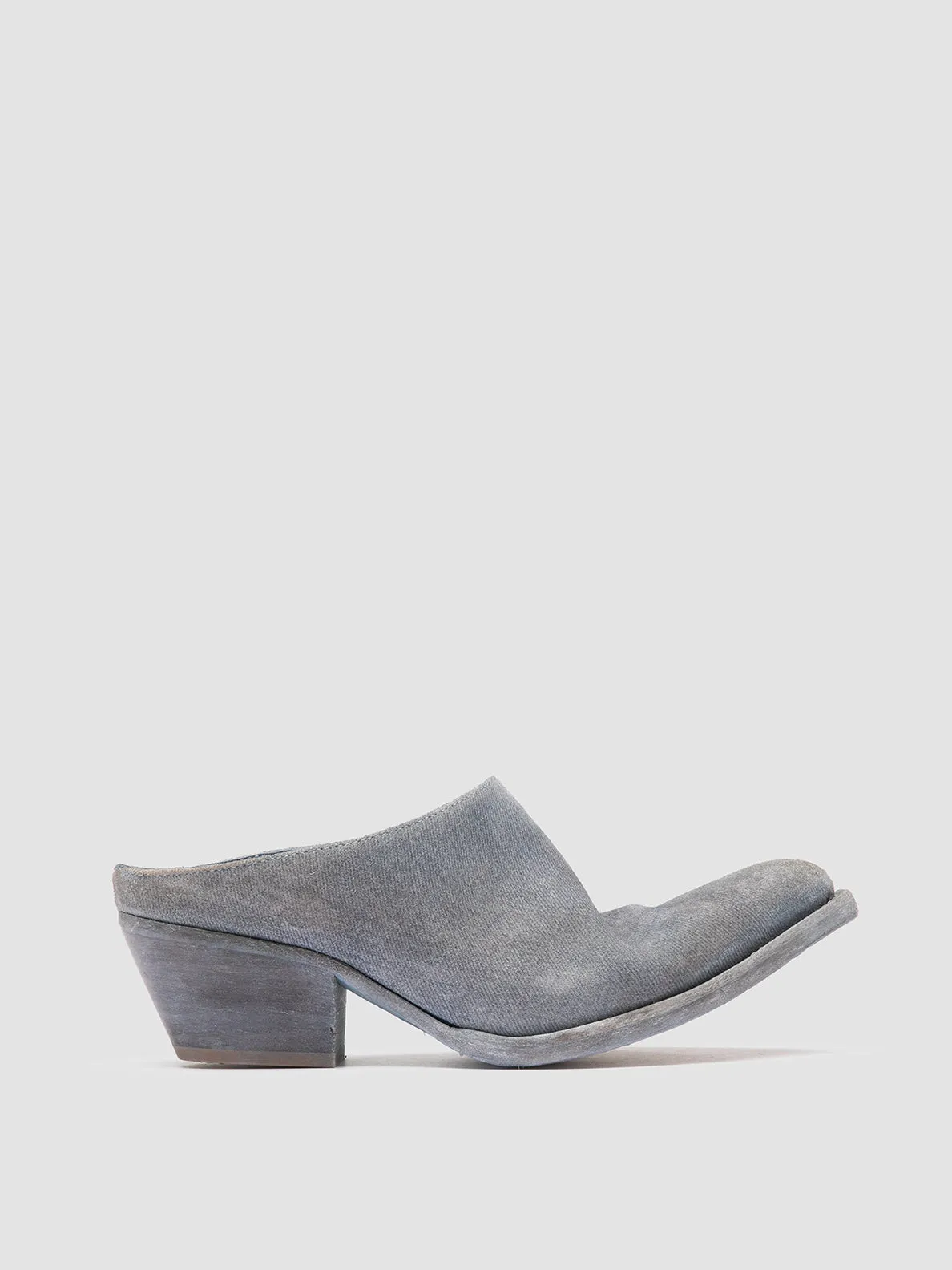 WANDA DD 101 - Blue Suede Mule Sandals,Women