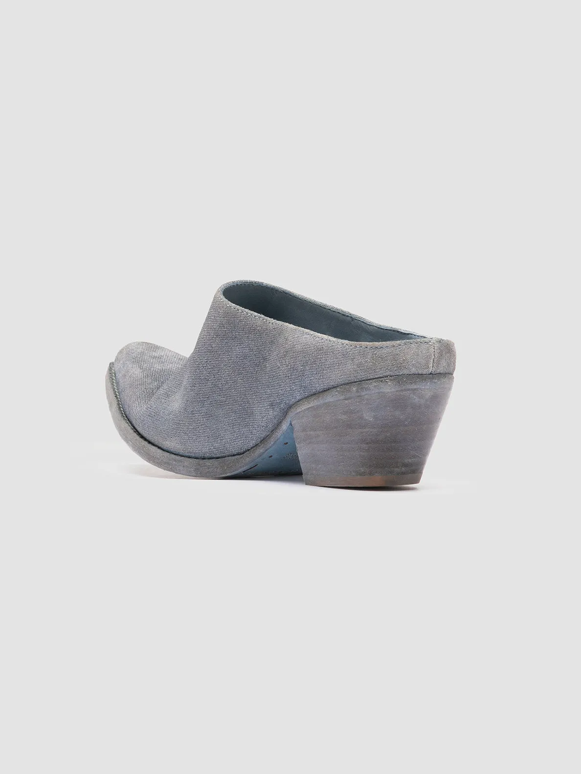 WANDA DD 101 - Blue Suede Mule Sandals,Women