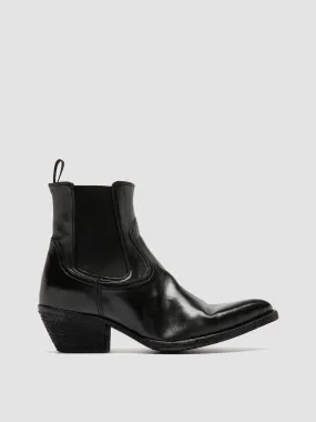WANDA DD 102 - Black Leather Chelsea Boots,Women