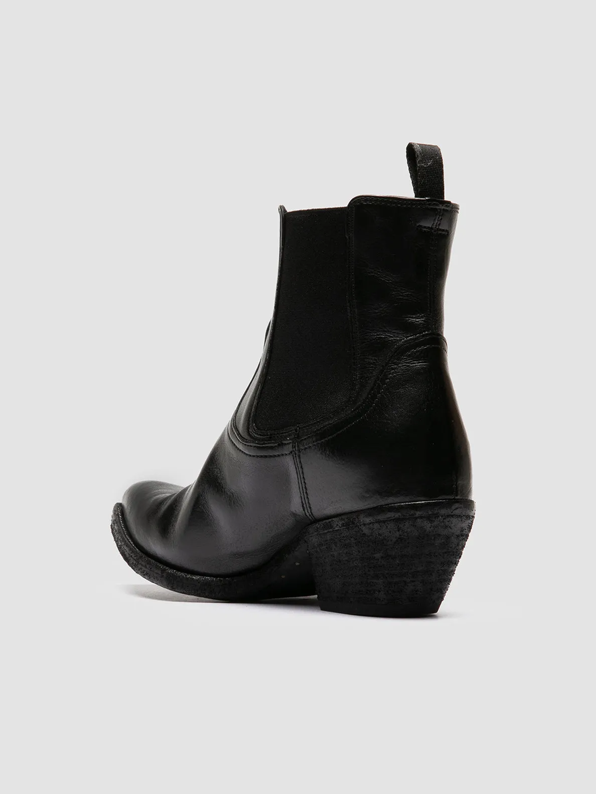 WANDA DD 102 - Black Leather Chelsea Boots,Women