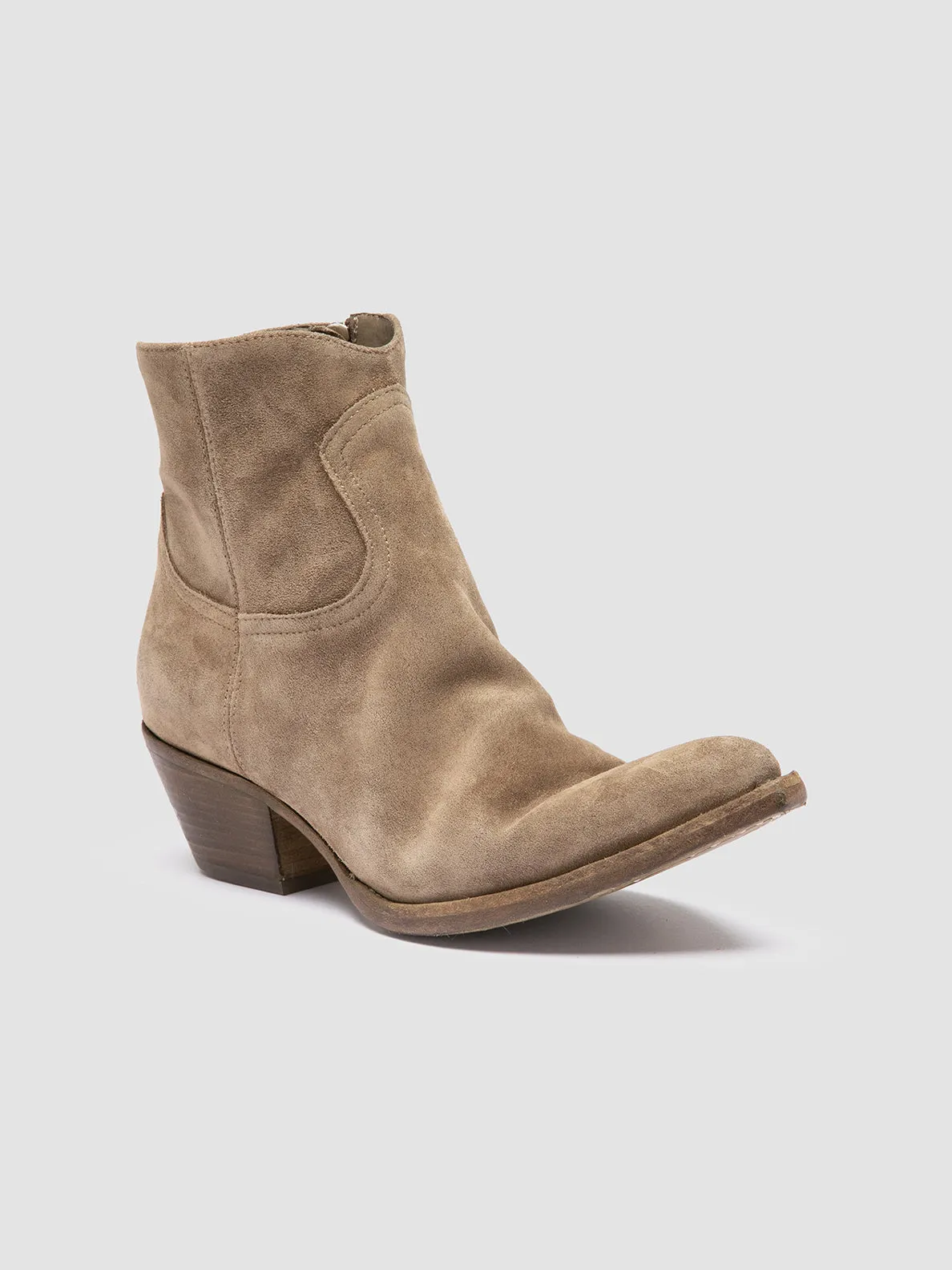 WANDA DD 103 - Taupe Suede Zip Boots,Women