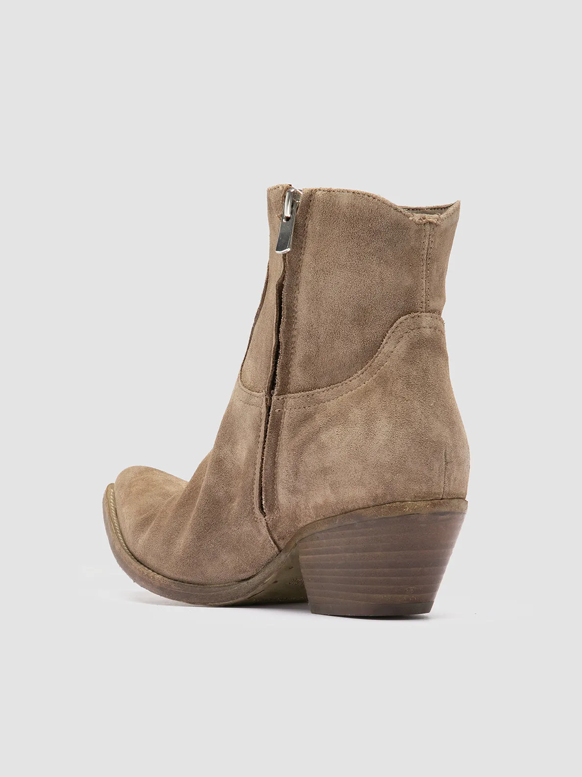 WANDA DD 103 - Taupe Suede Zip Boots,Women