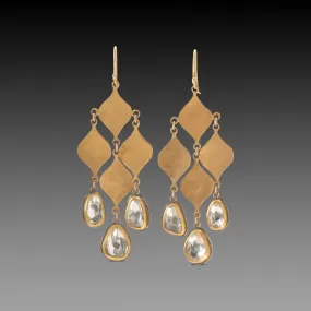 White Sapphire Chandelier Earrings,Jewelry Delicate & Elegant