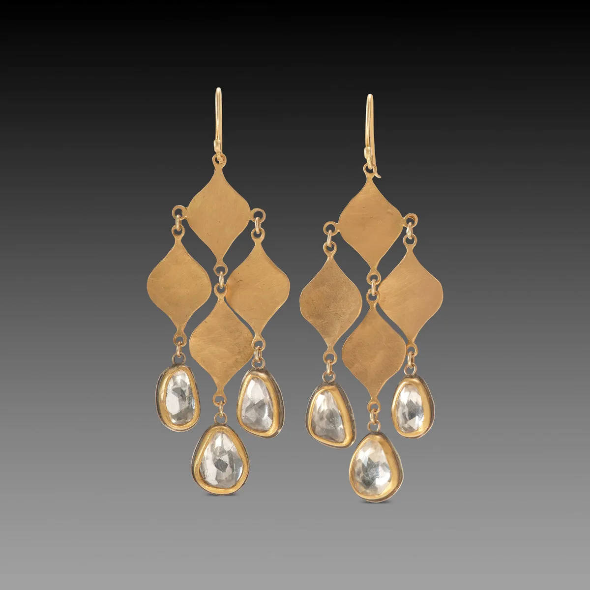 White Sapphire Chandelier Earrings,Jewelry Delicate & Elegant