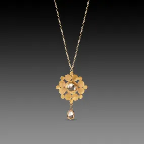 White Topaz Mandala Necklace,Jewelry Delicate & Elegant