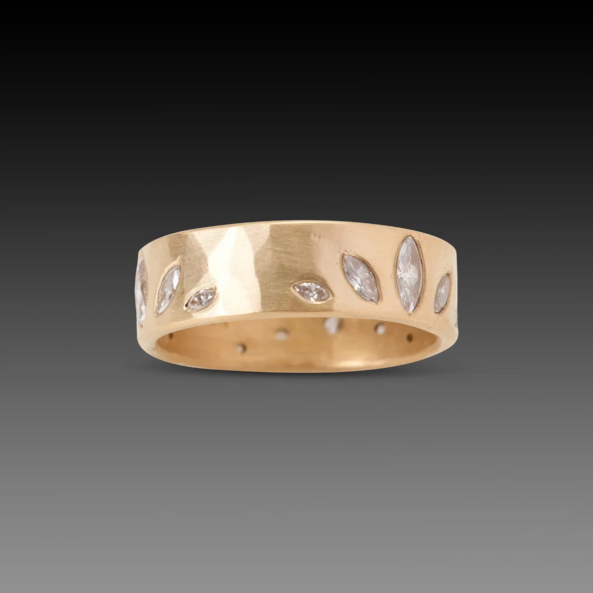 Wide Lotus Band,Men Rings