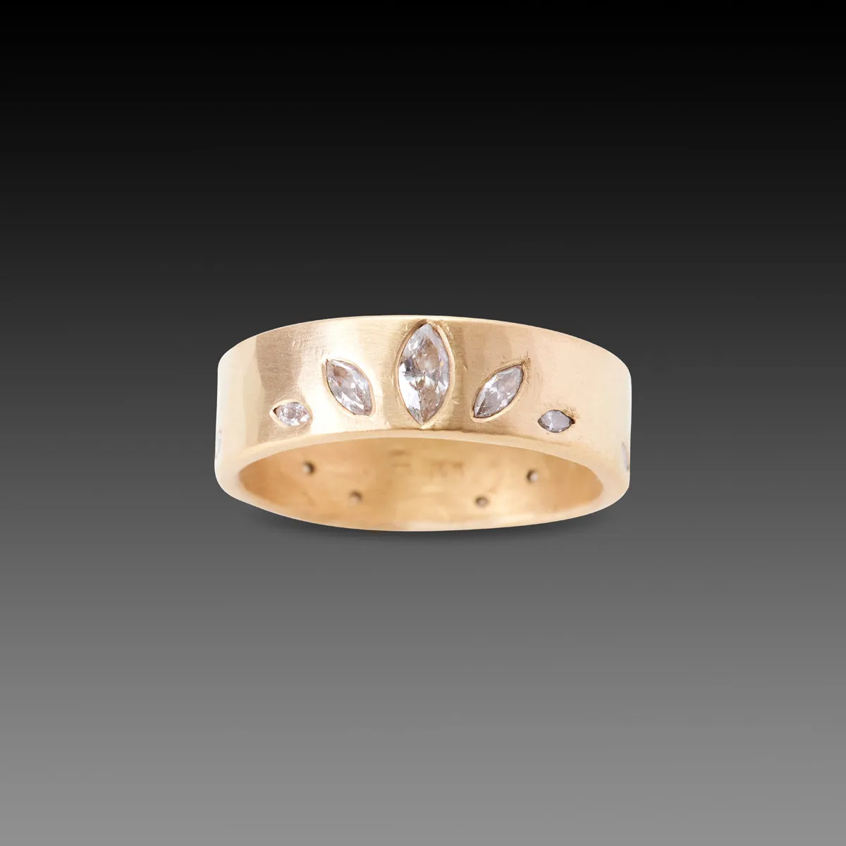 Wide Lotus Band,Men Rings