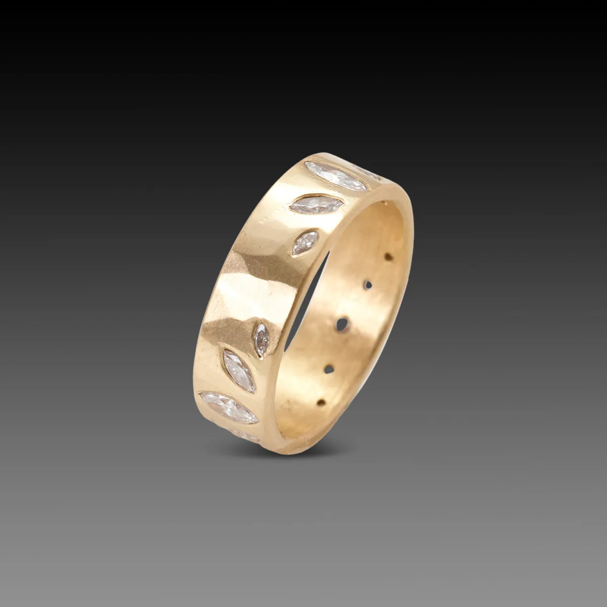 Wide Lotus Band,Men Rings