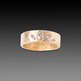 Wide Lotus Band,Men Rings