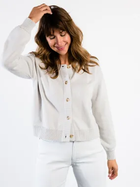Willow Classic Cardigan - Chalk,Women Sweaters
