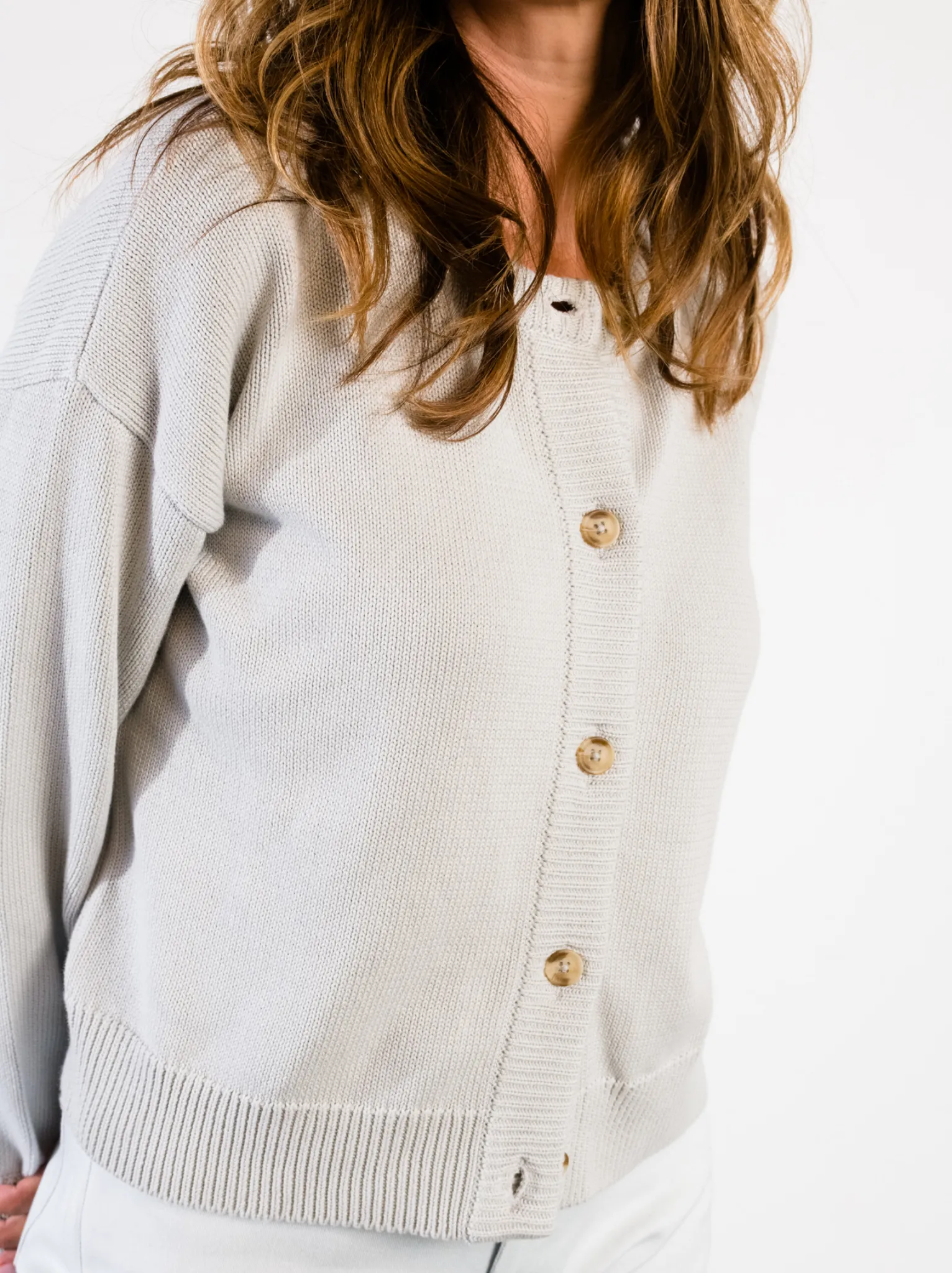 Willow Classic Cardigan - Chalk,Women Sweaters