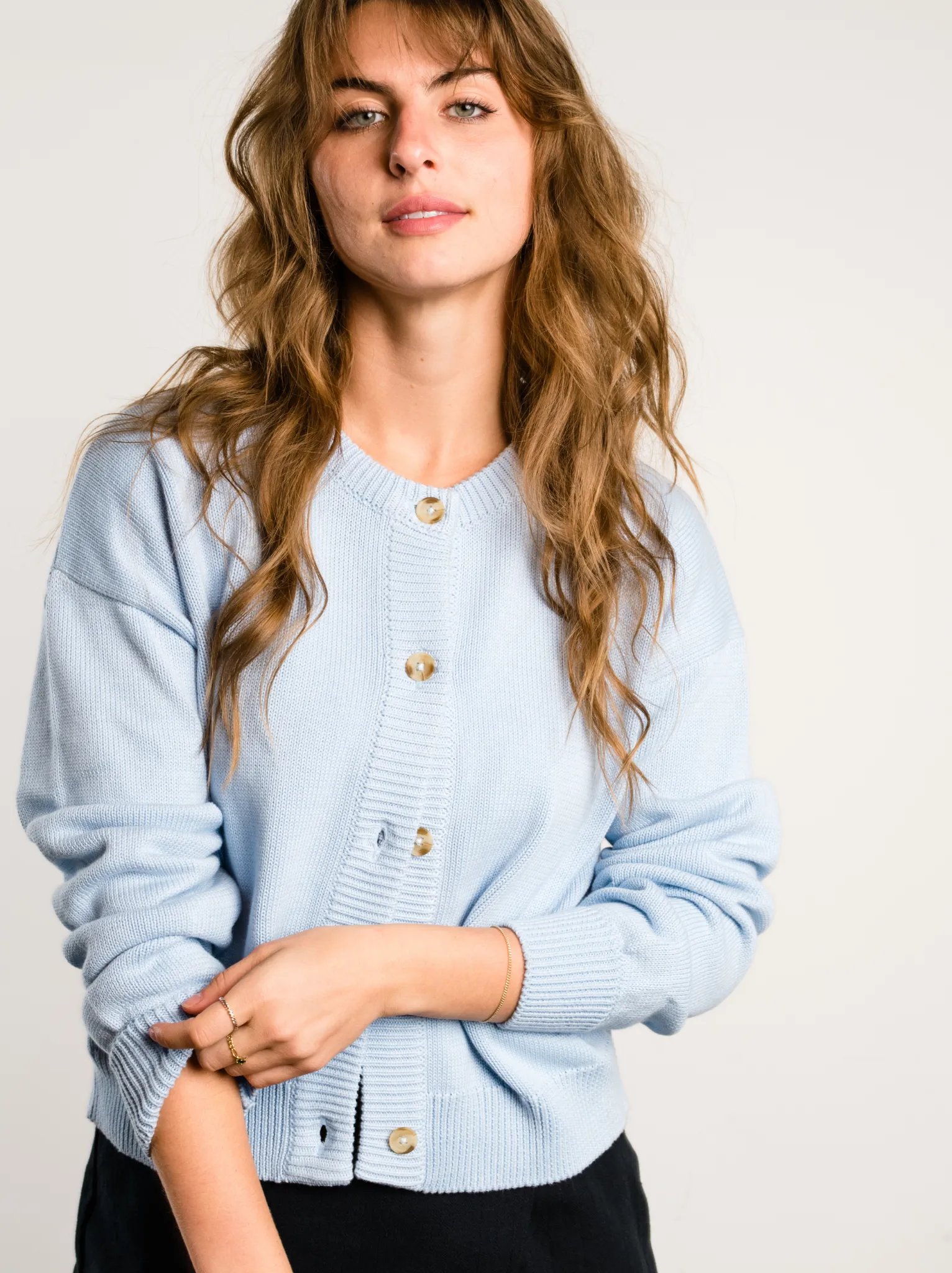 Willow Classic Cardigan - Clear Sky,Women Sweaters