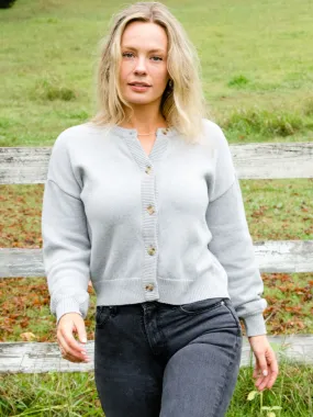Willow Classic Cardigan - Heather Grey,Women Sweaters