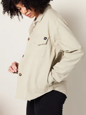 Ziggy Shirt Jacket - Khaki Green,Women