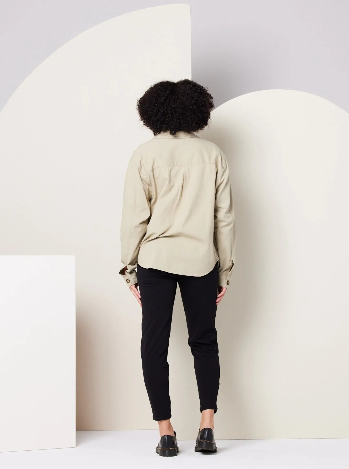 Ziggy Shirt Jacket - Khaki Green,Women