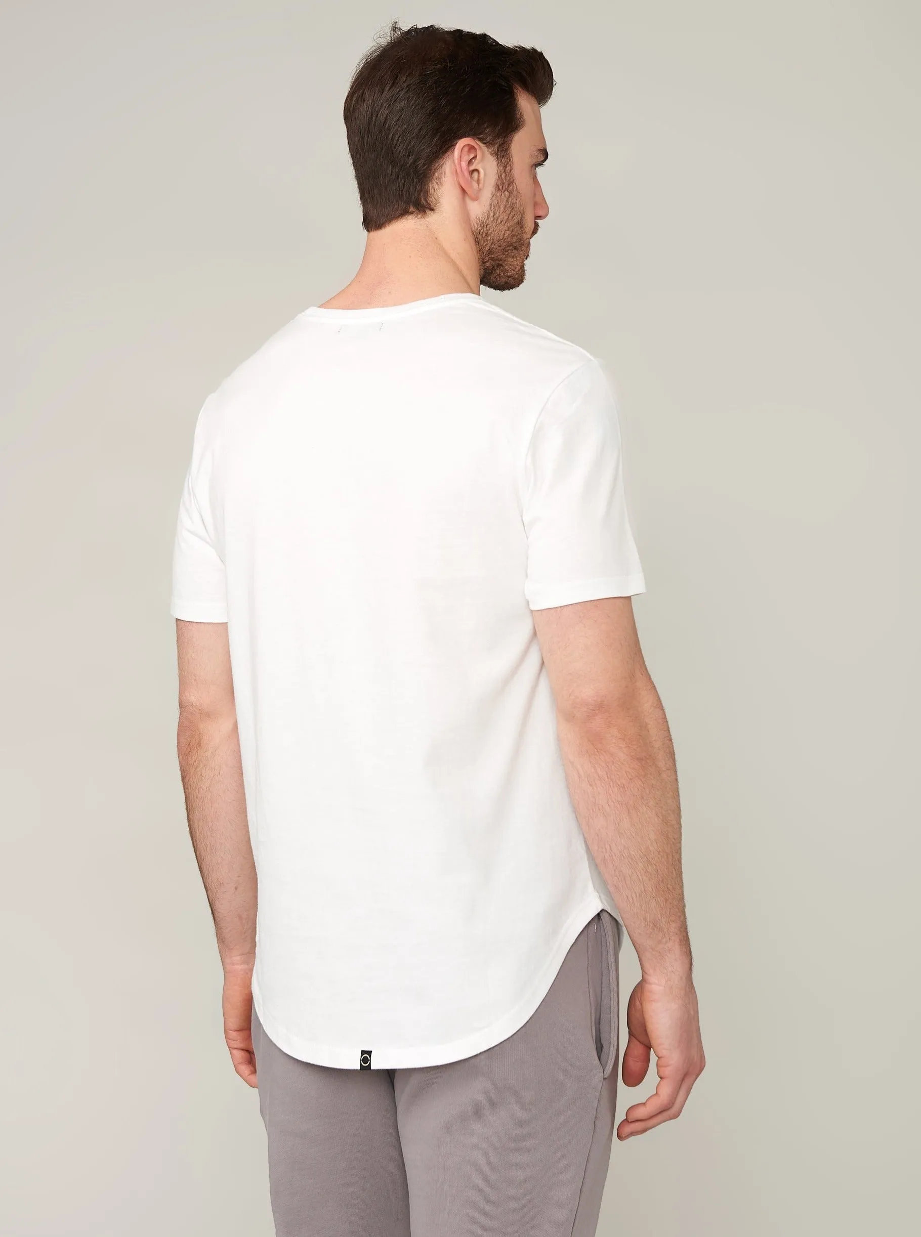 Zion Brushed Scoop T - Cloud White,Men Tees